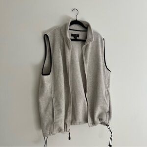 Vintage oversized fleece Zip-Up Vest